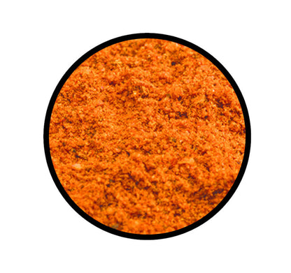 Habanero Chili orange gemahlen - Detaillierte Nahaufnahme der Textur / Struktur