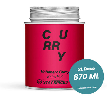 Habanero Curry - EXTRA HOT in der grossen XL-Dose (870ml) von STAY SPICED