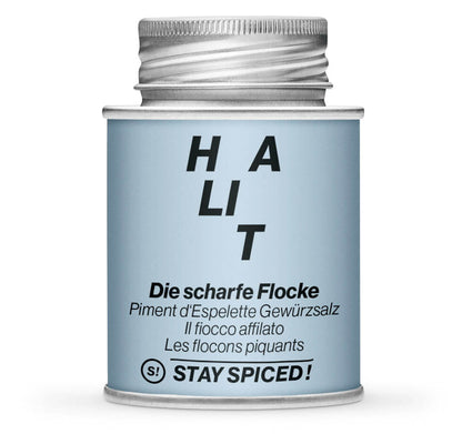 Halit Piment d'Espelette - Geschlossene hellblaue Gewürzdose von STAY SPICED
