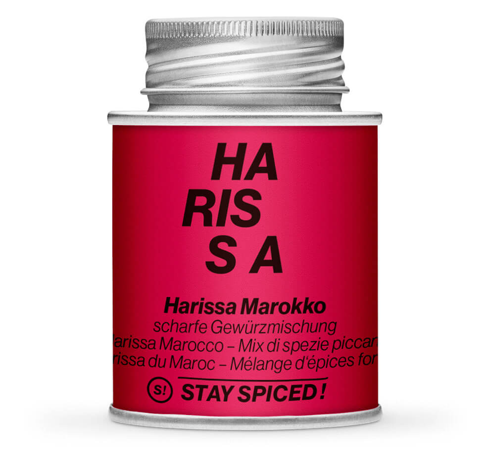 Harissa - Marokko Style - Geschlossene rote Gewürzdose von STAY SPICED