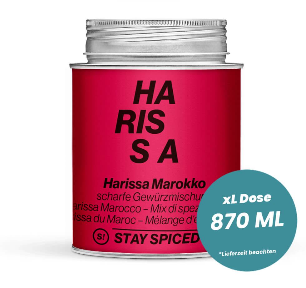 Harissa - Marokko Style in der grossen XL-Dose (870ml) von STAY SPICED !