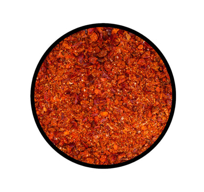 Harissa würzige Gewürzmischung - Detaillierte Nahaufnahme der Textur / Struktur