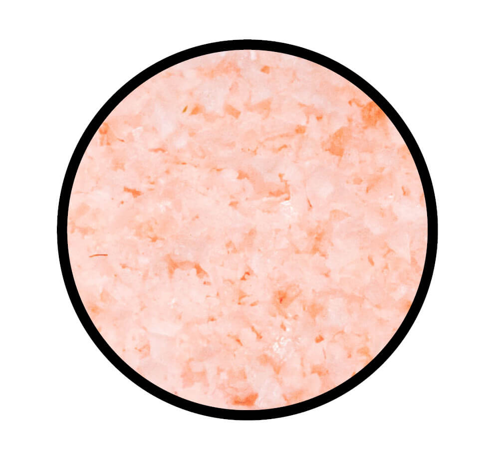 Himalayasalz Flocken Rosa - Detaillierte Nahaufnahme der Textur / Struktur