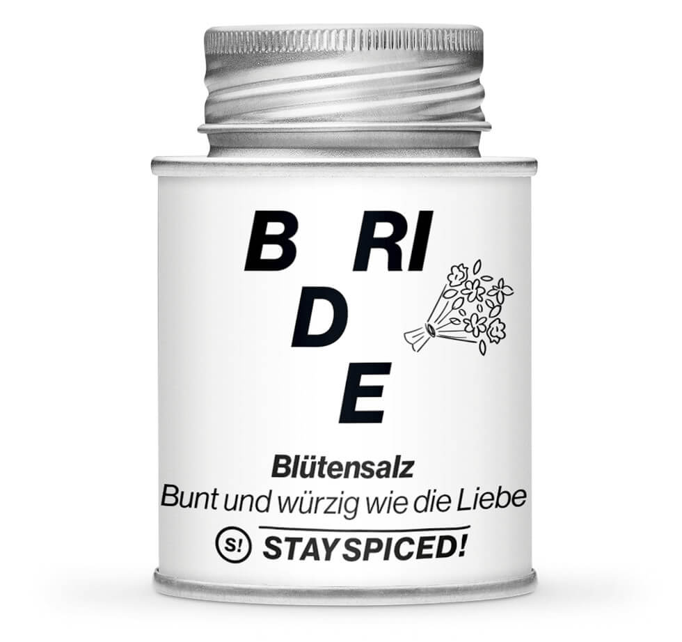 Florales Blütensalz für die Braut als Symbol für Leichtigkeit und Romantik in der Just Married Box