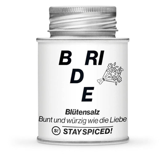 Florales Blütensalz für die Braut als Symbol für Leichtigkeit und Romantik in der Just Married Box