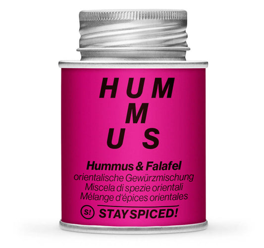 Hummus & Falafel - orientalische Gewürzmischung - Geschlossene pinke Gewürzdose von STAY SPICED !