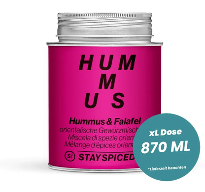 Hummus & Falafel - orientalische Gewürzmischung in der grossen XL-Dose (870ml) von STAY SPICED !