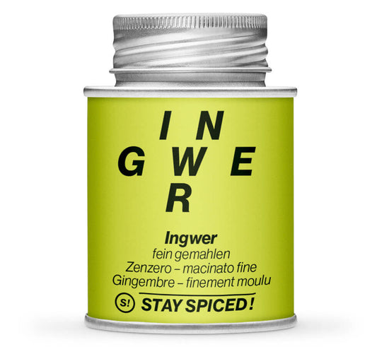 Hellgrüne Gewürzdose mit Ingwer gemahlen von STAY SPICED! bei Chefkoch-Gewürze