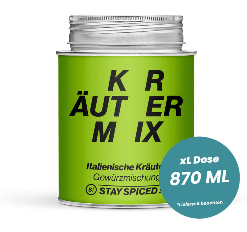 Italienische Kräuter in der grossen XL-Dose (870ml) von STAY SPICED!