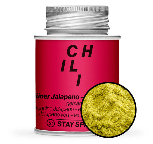 Jalapeno Chili grün gemahlen - Rote Gewürzdose von STAY SPICED ! bei Chefkoch-Gewürze