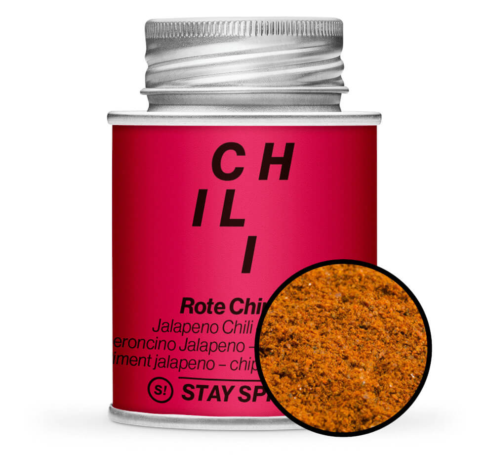 Jalapeno Chili rot "Chipotled" gemahlen - Rot Gewürzdose von STAY SPICED ! bei Chefkoch-Gewürze
