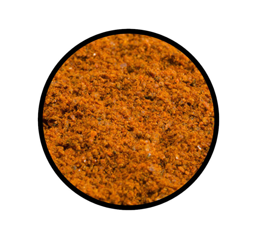 Jalapeno Chili rot "Chipotled" gemahlen - Detaillierte Nahaufnahme der Textur / Struktur