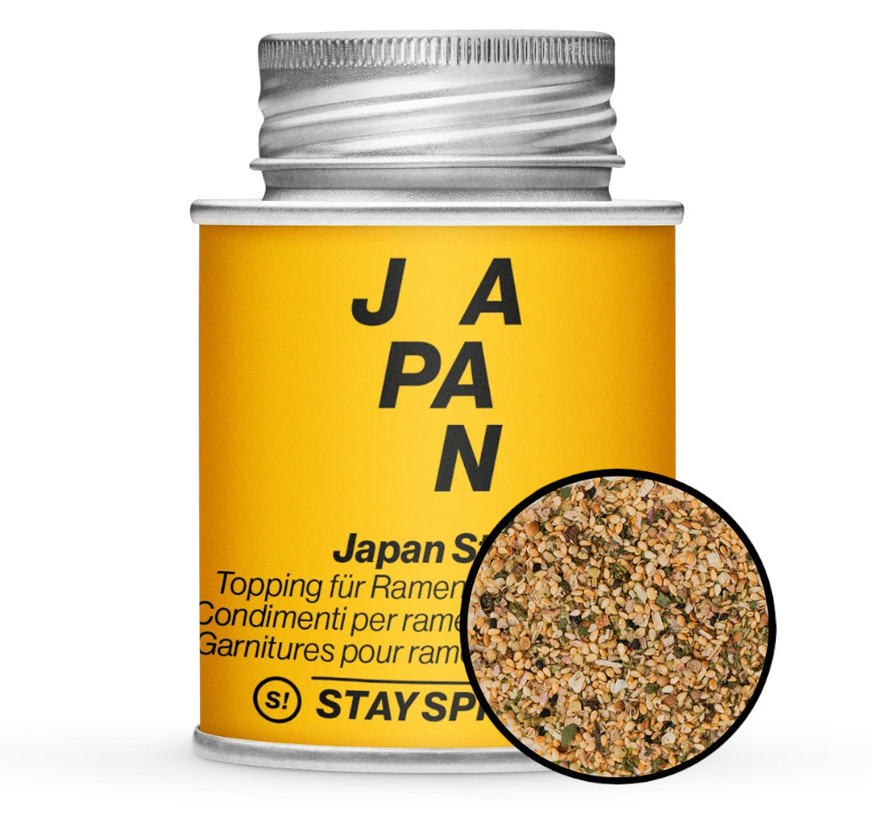 Japan Style Topping - Geöffnete gelbe Gewürzdose von STAY SPICED!