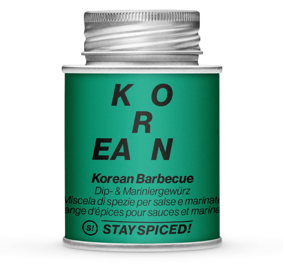 Korean Barbecue Dip & Mariniergewürz - Geschlossene grüne Gewürzdose von STAY SPICED!