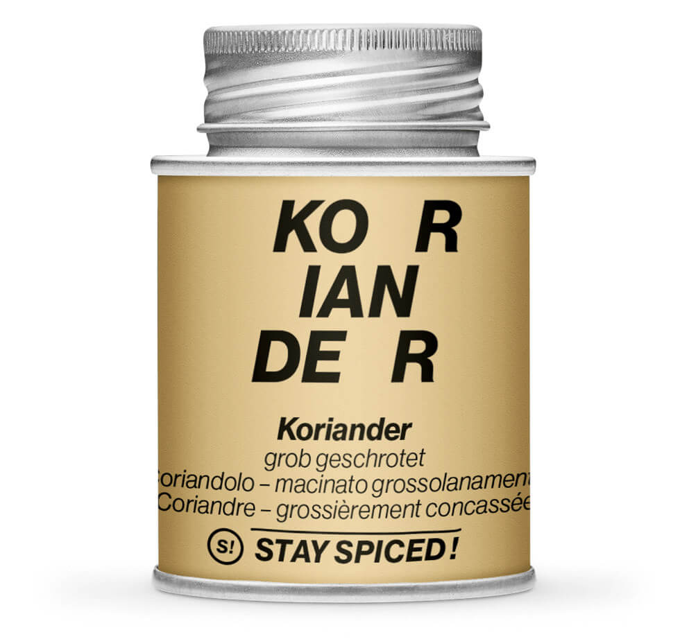 Koriander grob geschrotet - Hellbraune Gewürzdose von STAY SPICED! bei Chefkoch-Gewürze