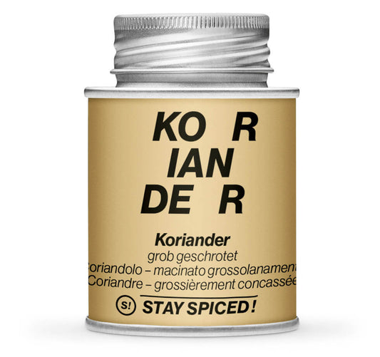 Koriander grob geschrotet - Hellbraune Gewürzdose von STAY SPICED! bei Chefkoch-Gewürze