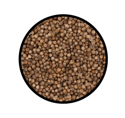 Nahaufnahme der getrockneten Samen von Koriander ganz von STAY SPICED! bei Chefkoch-Gewürze