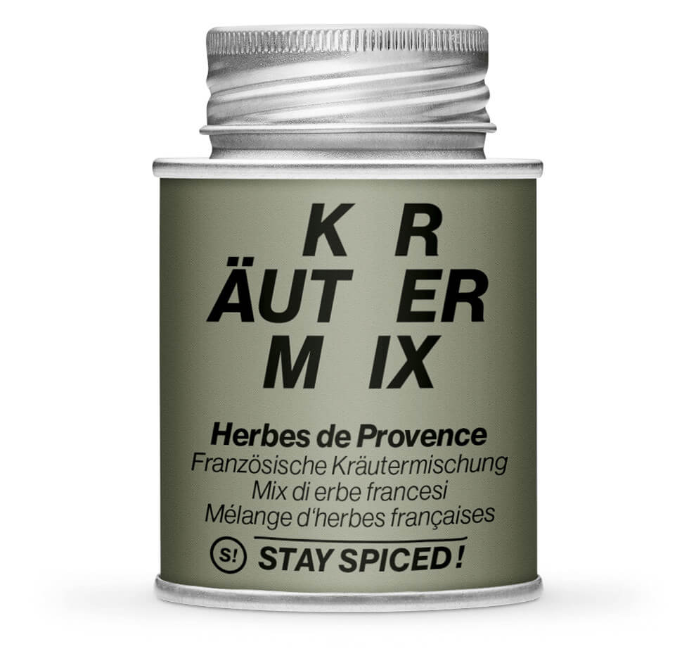 Kräuter Herbes de Provence - Geschlossene grüne Gewürzdose von STAY SPICED!