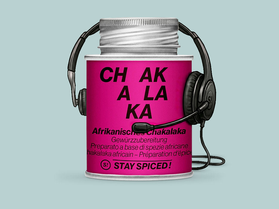 Chefkoch Gewürze Kundendienst Schweiz: STAY SPICED! Chakalaka Gewürzdose mit Headset