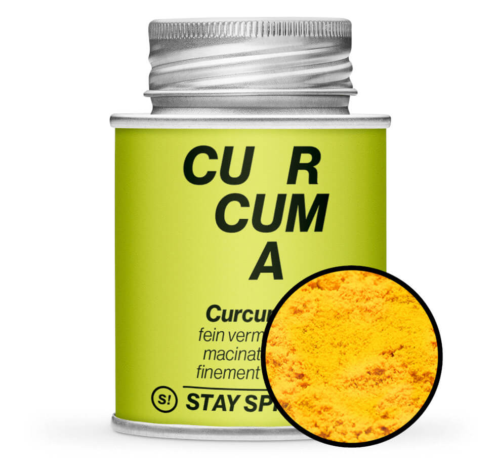 Hellgrüne Gewürzdose mit Kurkuma - Gelbwurz - gemahlen von STAY SPICED! bei Chefkoch-Gewürze