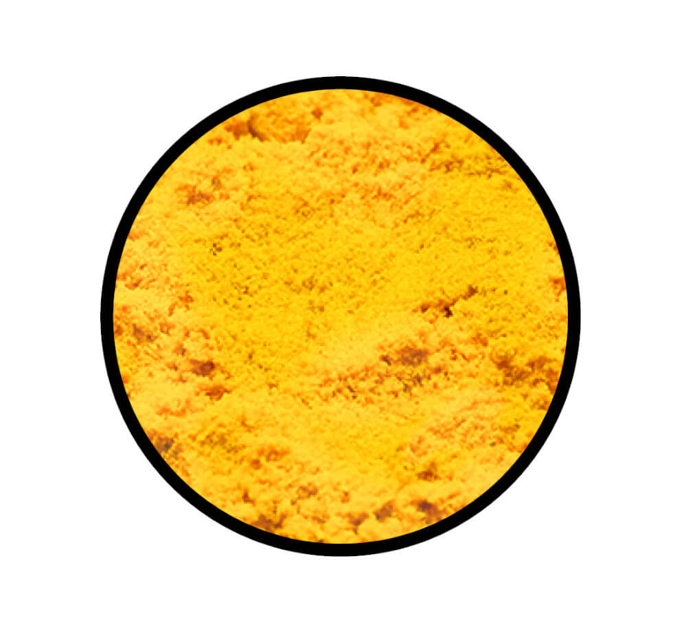 Nahaufnahme des fein gemahlenen Pulvers von Kurkuma - Gelbwurz - gemahlen von STAY SPICED! bei Chefkoch-Gewürze