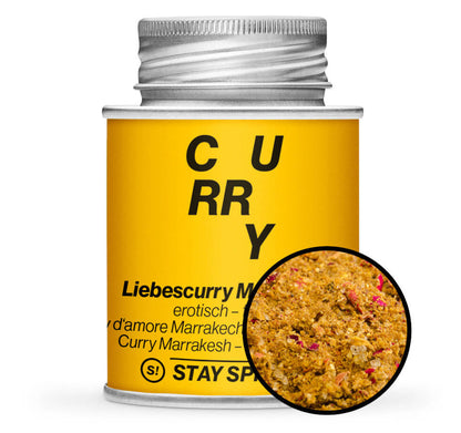 Liebescurry Marrakesch - Gelb Gewürzdose mit kleiner runder Gewürz-Vorschau von STAY SPICED ! bei Chefkoch-Gewürze