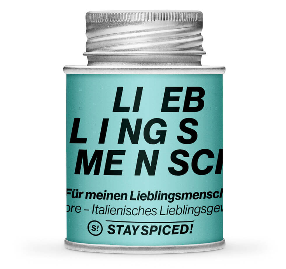 Lieblingsmensch Amore - Geschlossene Hellblau Gewürzdose von STAY SPICED