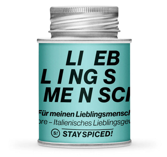 Lieblingsmensch Amore - Geschlossene Hellblau Gewürzdose von STAY SPICED
