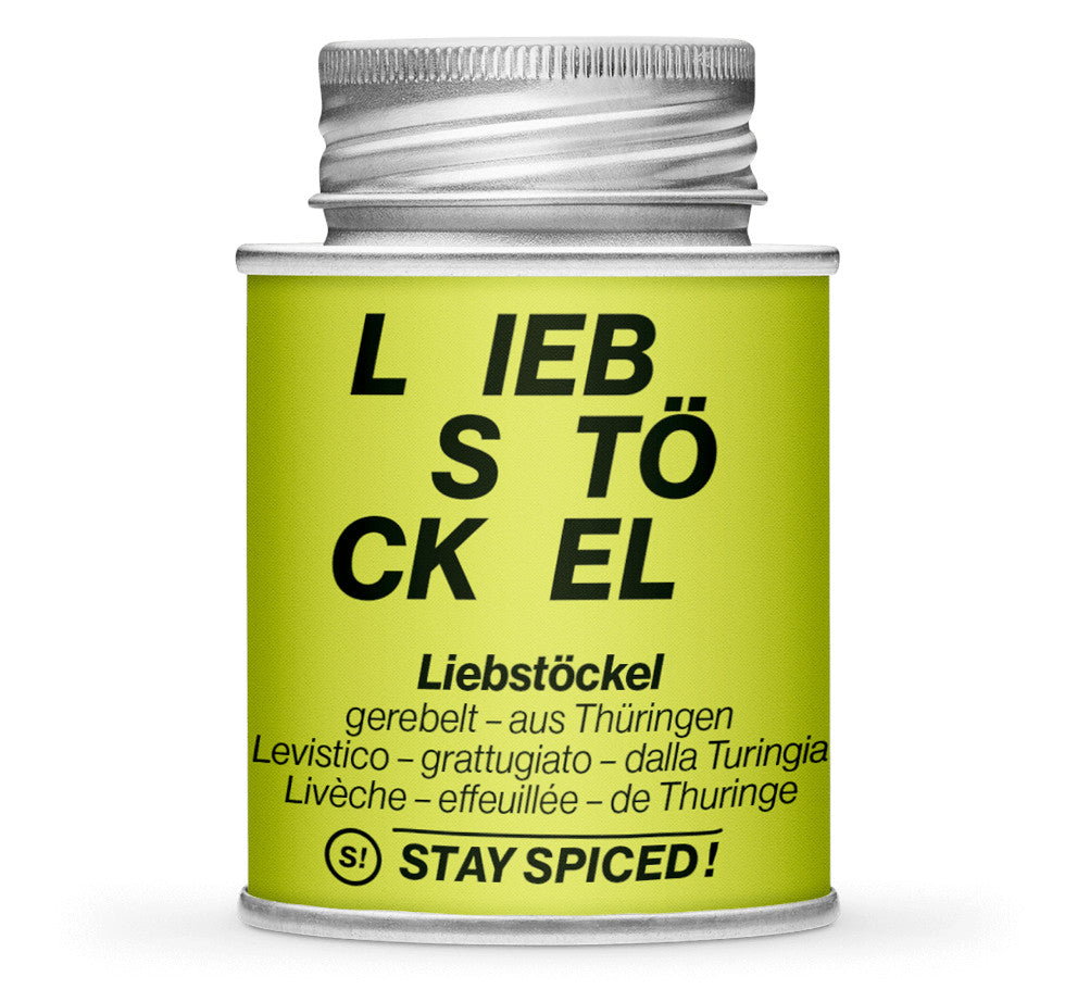 Liebstöckel gerebelt - Hellgrüne Gewürzdose von STAY SPICED! bei Chefkoch-Gewürze
