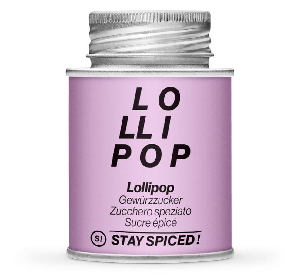 Lollipop Sweet Berrie Dust - Geschlossene pinke Gewürzdose von STAY SPICED