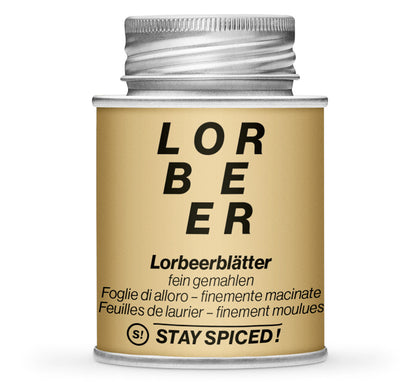 Lorbeerblätter fein gemahlen - Hellbraune Gewürzdose von STAY SPICED! bei Chefkoch-Gewürze