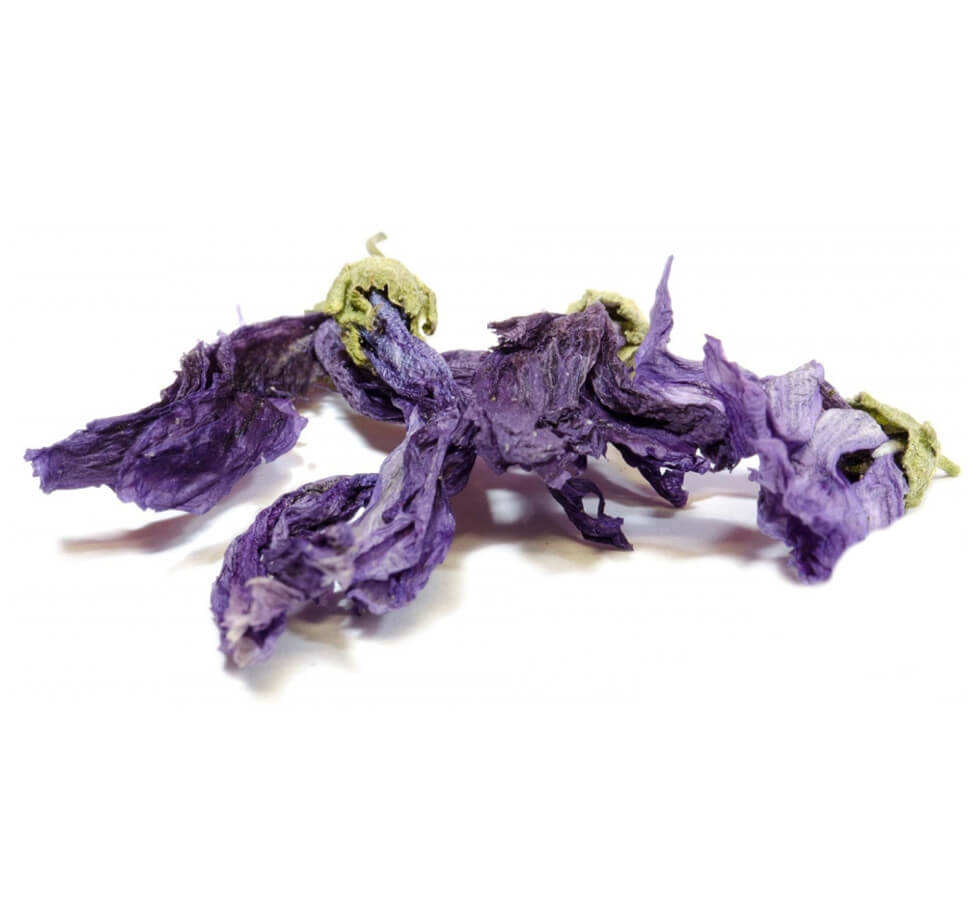 Malvenblüten blau geschnitten als loses Gewürz - ideal für Tees und Salate