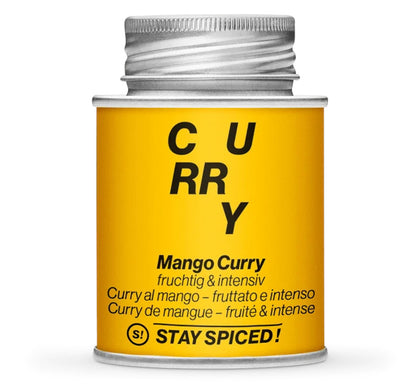 Mango Curry - Geschlossene Gelb Gewürzdose von STAY SPICED!