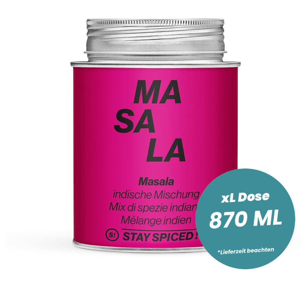 Masala Indian Taste in der grossen XL-Dose (870ml) von STAY SPICED