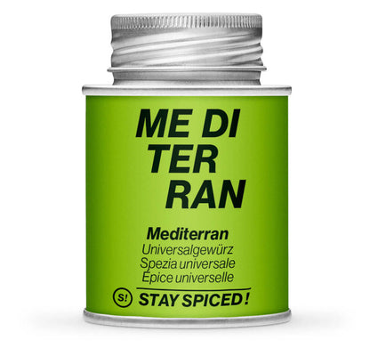 Mediterran Universalgewürz - Geschlossene hellgrüne Gewürzdose von STAY SPICED