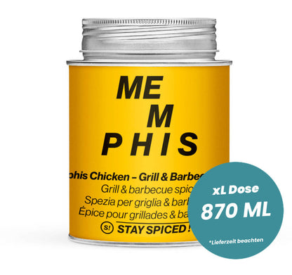 Memphis Chicken, Grill & Barbecue Gewürz in der grossen XL-Dose (870ml) von STAY SPICED!