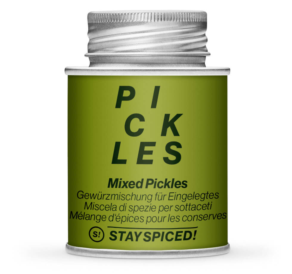 Mixed Pickles - Geschlossene grüne Gewürzdose von STAY SPICED!