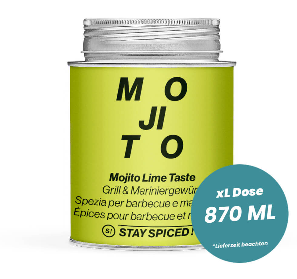 Mojito Lime Taste in der grossen XL-Dose (870ml) von STAY SPICED!