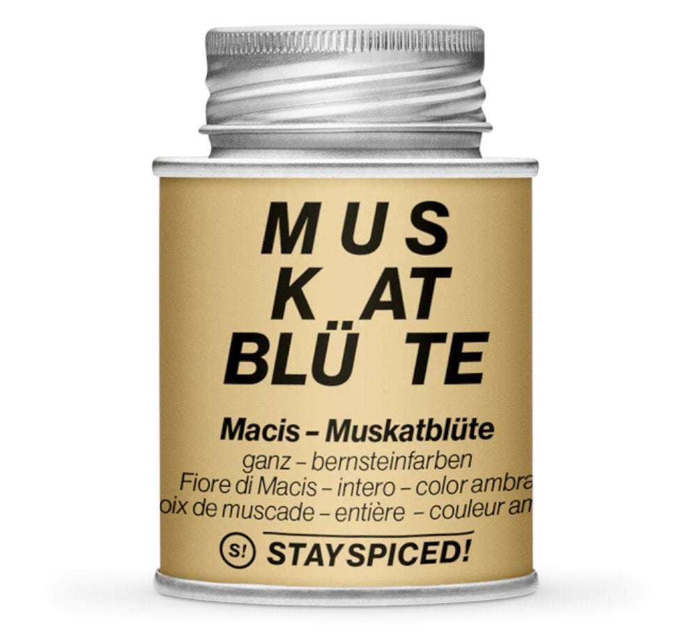 Muskatblüte ganz - Hellbraune Gewürzdose von STAY SPICED! bei Chefkoch-Gewürze
