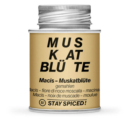 Muskatblüte gemahlen - Hellbraune Gewürzdose von STAY SPICED! bei Chefkoch-Gewürze