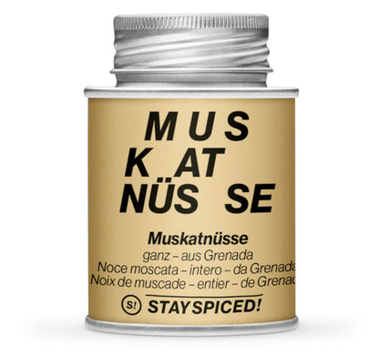 Muskatnüsse hell ganz - Hellbraune Gewürzdose von STAY SPICED! bei Chefkoch-Gewürze