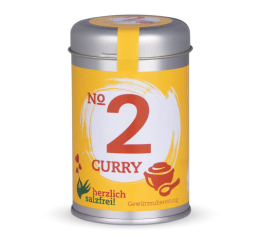 Curry herzlich salzfrei - Geschlossene gelbe Gewürzdose von Chefkoch-Gewürze