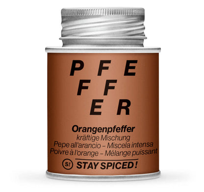 Orangenpfeffer - Geschlossene Braun Gewürzdose von STAY SPICED!