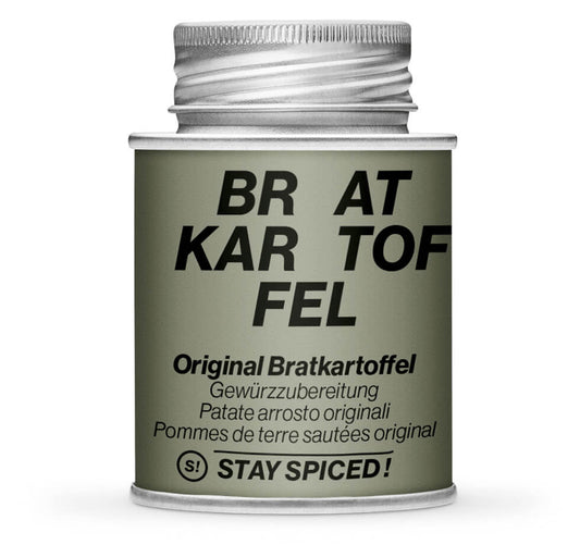 Original Salzburger Bratkartoffel-Gewürzzubereitung - Geschlossene grüne Gewürzdose von STAY SPICED