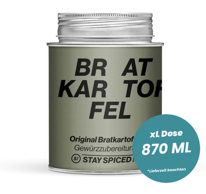 Original Salzburger Bratkartoffel-Gewürzzubereitung in der grossen XL-Dose (870ml) von STAY SPICED!