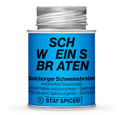 Original Salzburger Schweinsbraten - Geschlossene blaue Gewürzdose von STAY SPICED