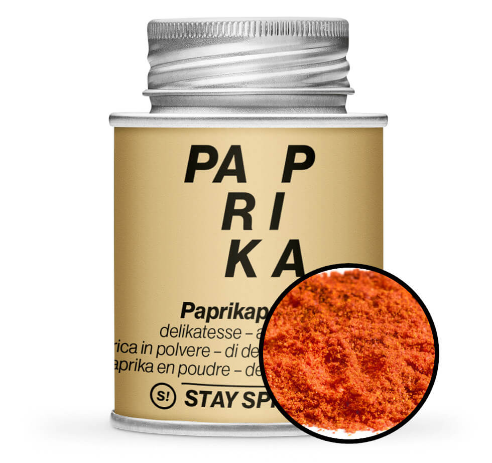 Paprika delikatess original ungarisch - Rote Gewürzdose mit Gewürz-Vorschau von STAY SPICED! bei Chefkoch-Gewürze