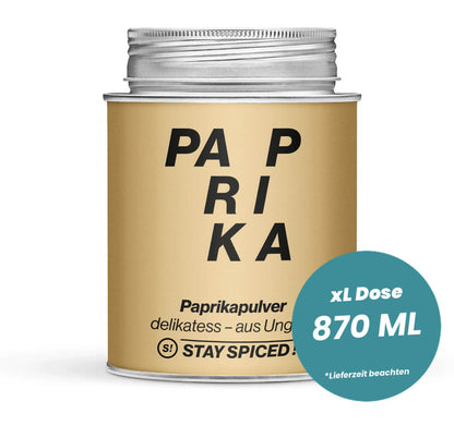 Paprika delikatess original ungarisch in der grossen XL-Dose (870ml) von STAY SPICED!