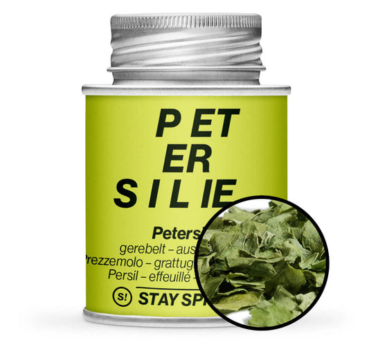 Petersilie gerebelt - original Thüringer - Hellgrün Gewürzdose mit Gewürz-Vorschau von STAY SPICED! bei Chefkoch-Gewürze