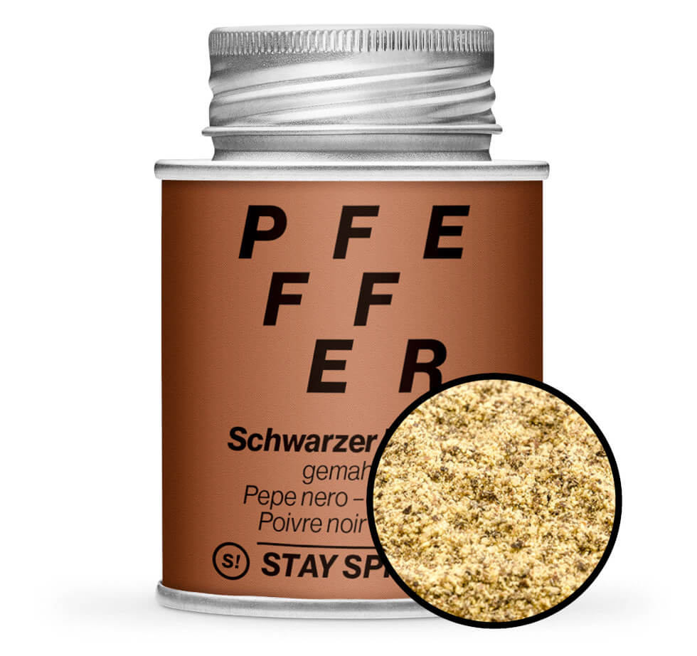 Schwarzer Pfeffer gemahlen Brasilien - Braun Gewürzdose von STAY SPICED ! bei Chefkoch-Gewürze